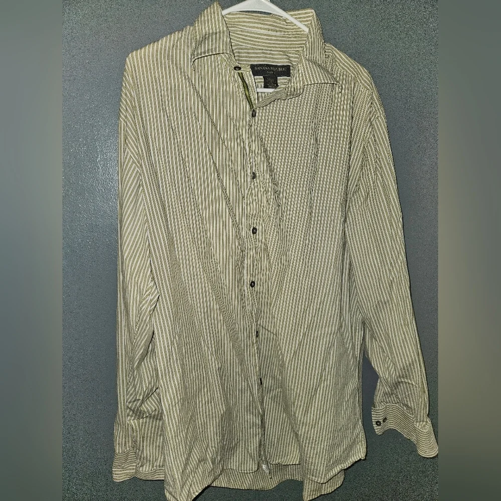 Banana Republic Mens Long Sleeve Button Up Dress Shirt Size Xl